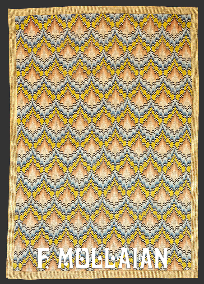 Italian Bargello Textile Beige/Gold n°:251531